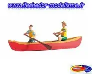 Canoë et 2 rameurs NOCH
