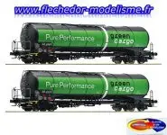 2 wagons citerne Green Cargo Ep VI ROCO
