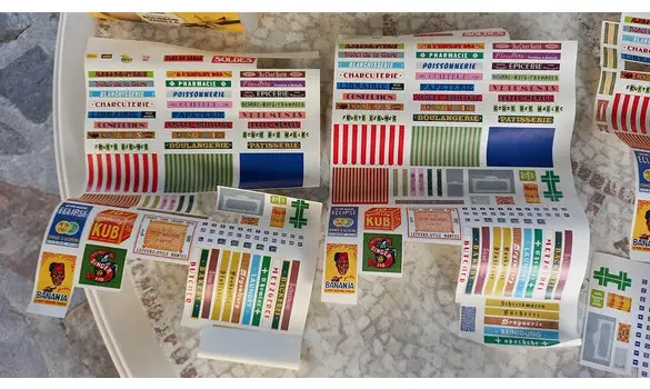 Planches étiquettes publicitaires JOUEF