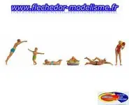 6 figurines à la baignade NOCH