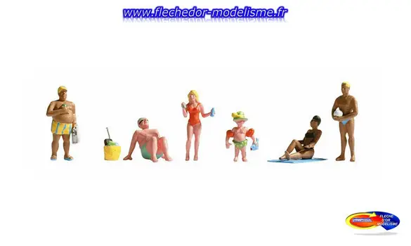 6 figurines à la baignade NOCH