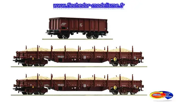 Set 3 wagons marchandises DR Ep.IV ROCO