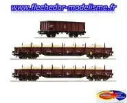 Set 3 wagons marchandises DR Ep.IV ROCO