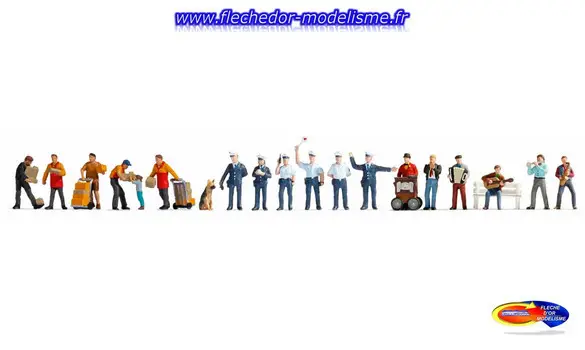 Méga-set 19 figurines "en ville" NOCH