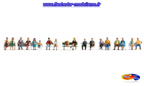 Méga-set 18 fig. Personnes assises NOCH