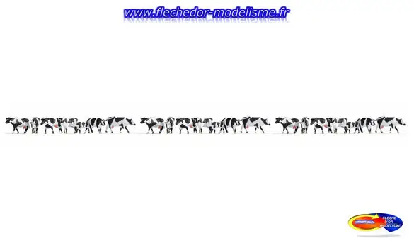 Méga-set 21 "vaches noir et blanc" NOCH