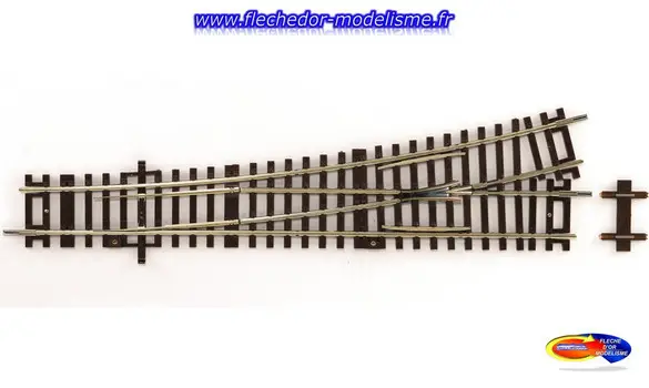 Aiguillage gauche 230 mm Roco