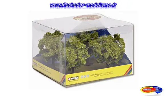 4 arbres fruitiers verts haut 7,5cm NOCH