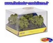 4 arbres fruitiers verts haut 7,5cm NOCH