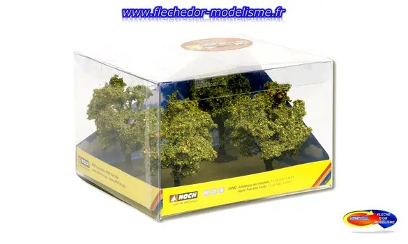 4 pommiers avec pommes haut. 7,5cm NOCH