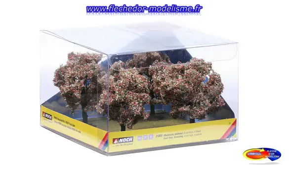 4 arbres fruitiers fleuris haut 8cm NOCH