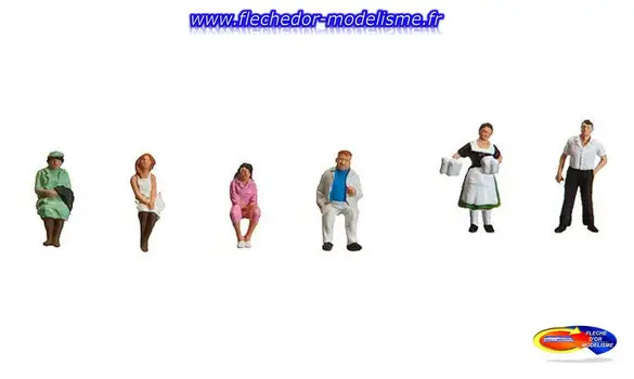 Serveur, serveuse, clients FALLER