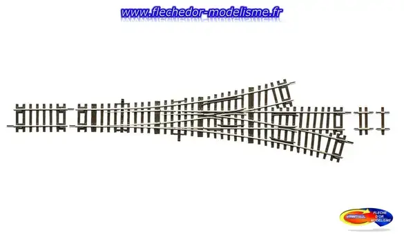 Aiguill. triple asym DWW 15 287,5mm ROCO