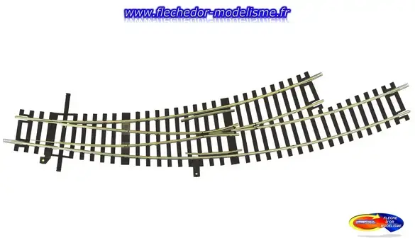 Aiguill. courbe G. BWl3/4 419,6 mm ROCO