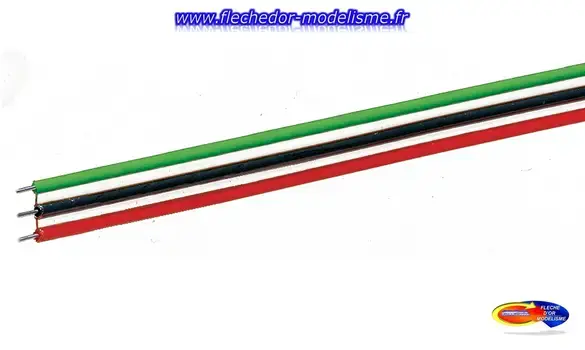 Câble plat à 3 fils 0,2mm² 10m ROCO