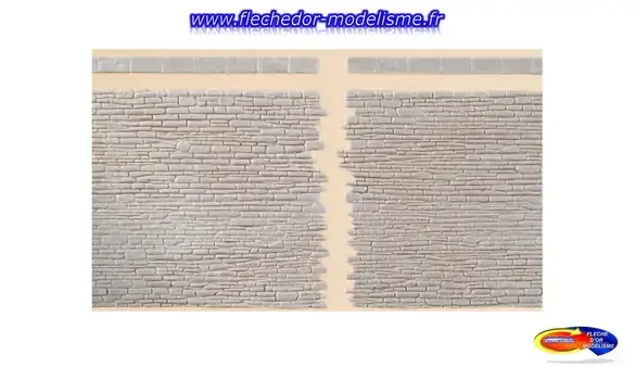 2 plaques imitat. mur de pierre AUHAGEN