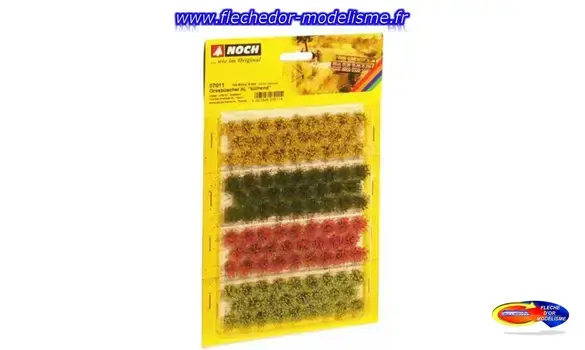 104 touffes d'herbe XL fleuries NOCH