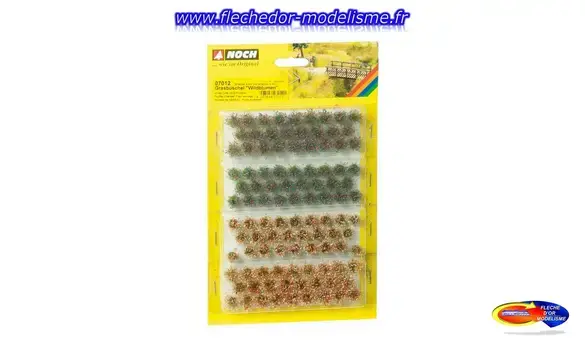 104 touffes herbe 6/9mm vert fleuri NOCH