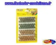 104 touffes herbe 6/9mm vert fleuri NOCH