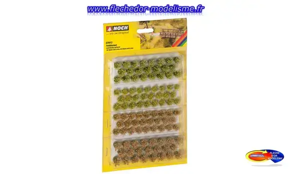 104 touffes herbe 6/9mm vert fleuri NOCH