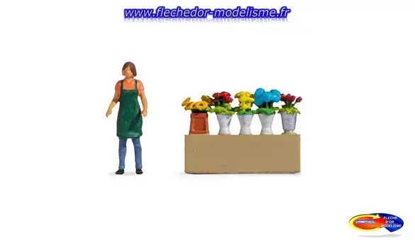 Petite scène « Stand de fleurs » NOCH