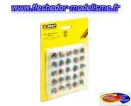25 touffes d'herbe fleuries 9 mm NOCH