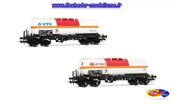 2 citernes VTG + Ermewa Ep. VI JOUEF