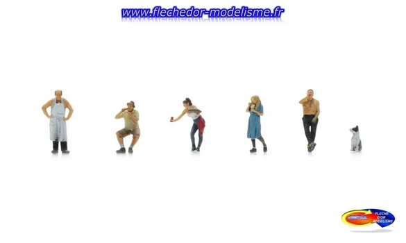 6 figurines thème friterie ARTITEC