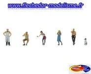 6 figurines thème friterie ARTITEC