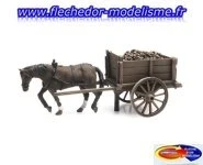 Cheval & charrette de betteraves ARTITEC