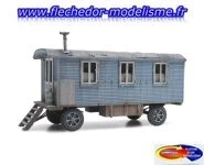 Roulotte de chantier bleue ARTITEC