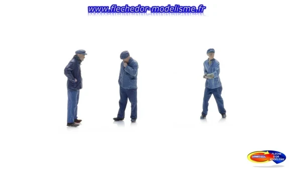 3 figurines SNCF prise d'eau ARTITEC