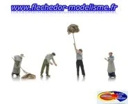 4 figurines moissonnant ARTITEC