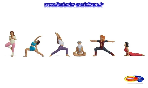 6 figurines au yoga NOCH