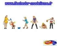 5 figurines Sexy lavage voiture NOCH