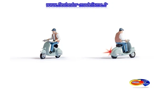 1 scootériste feux fonctionnels NOCH