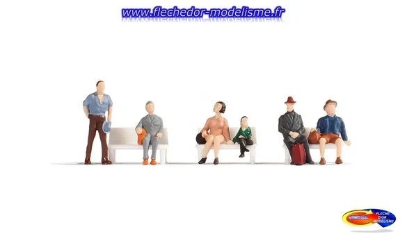 6 figurines "voyageurs" NOCH