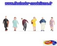 6 figurines "voyageurs" NOCH