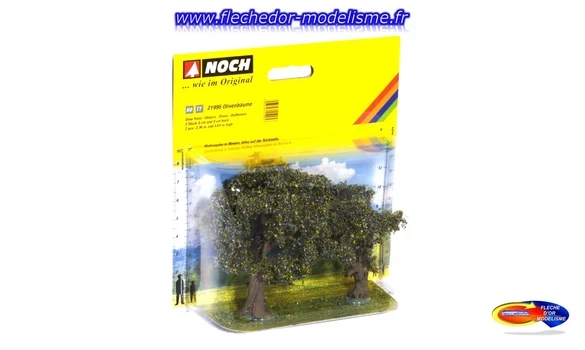 2 oliviers 6 cm et 9 cm de hauteur NOCH