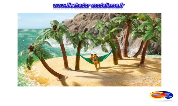 4 palmiers de 4,5 cm de hauteur NOCH