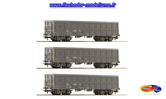 Set 3 wagons à bogies SNCF Ep.V-VI ROCO