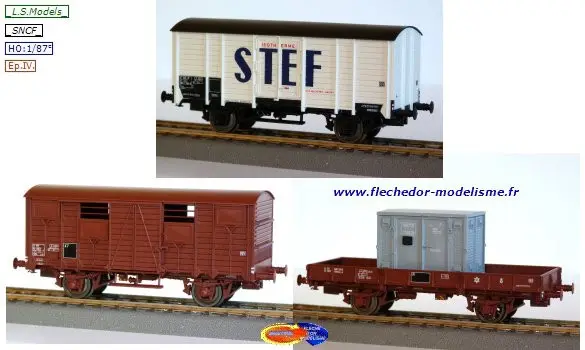 3 wagons OCEM 19/29 Ep.IV LS-Models