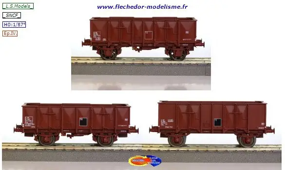 3 wagons OCEM 19/29 Ep.IV LS-Models