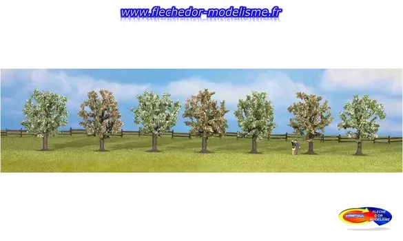 7 arbres fruitiers en fleurs NOCH